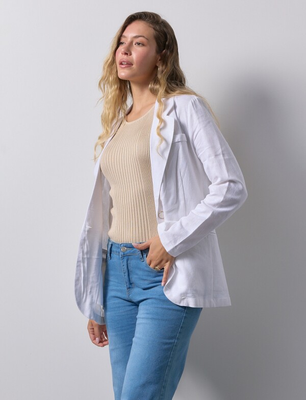 Blazer Lino BLANCO