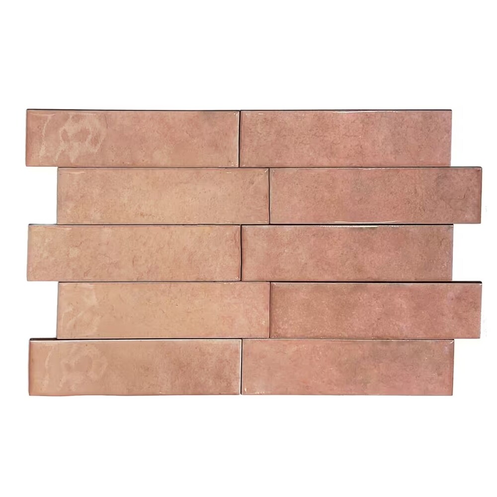 Cerámica de pared Brick Aquarela Rose 7,5x25 cm Brillante Cerámica De Pared Brick Aquarela Rose 7,5x25 Cm Brillante