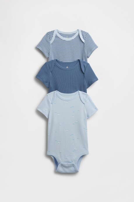Bodies Pack X3 Bebé Serene Blue