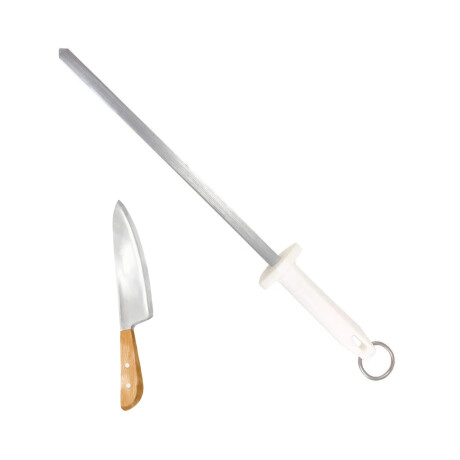 Chaira mango blanco acero inoxidable 12'' Chaira mango blanco acero inoxidable 12''