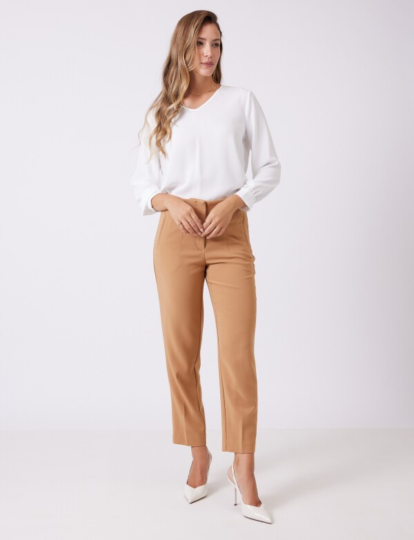 Pantalon Sastrero Slim BEIGE OSCURO