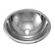 Pileta de baño Redonda Pulida Sin Valvula 30X11.5Cm De Baño 000