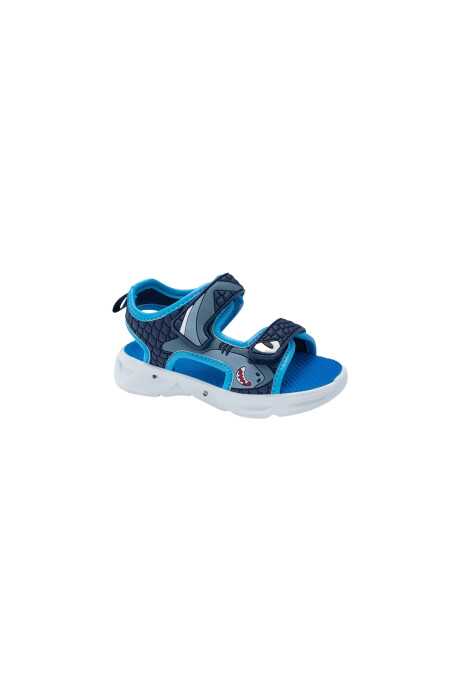 Sandalias con luces, azules, diseño tiburón Sandalias con luces, azules, diseño tiburón