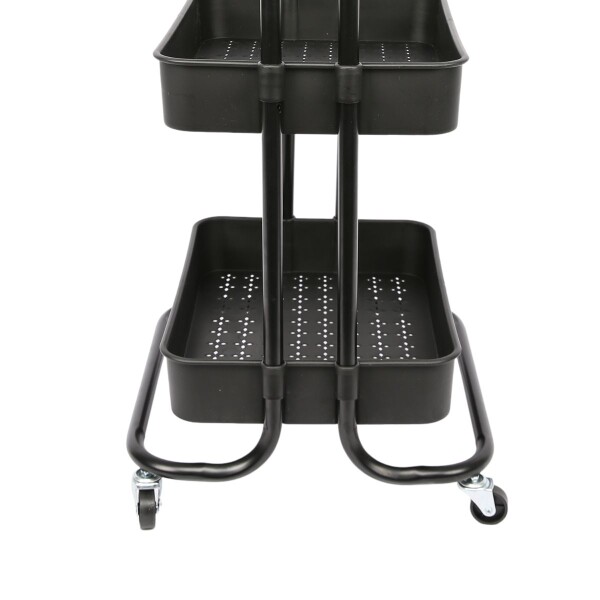 Carrito Organizador Cocina 3 Estantes Carro Con Ruedas Almacenamiento Imback Color Negro Carrito Organizador Cocina 3 Estantes Carro Con Ruedas Almacenamiento Imback Color Negro