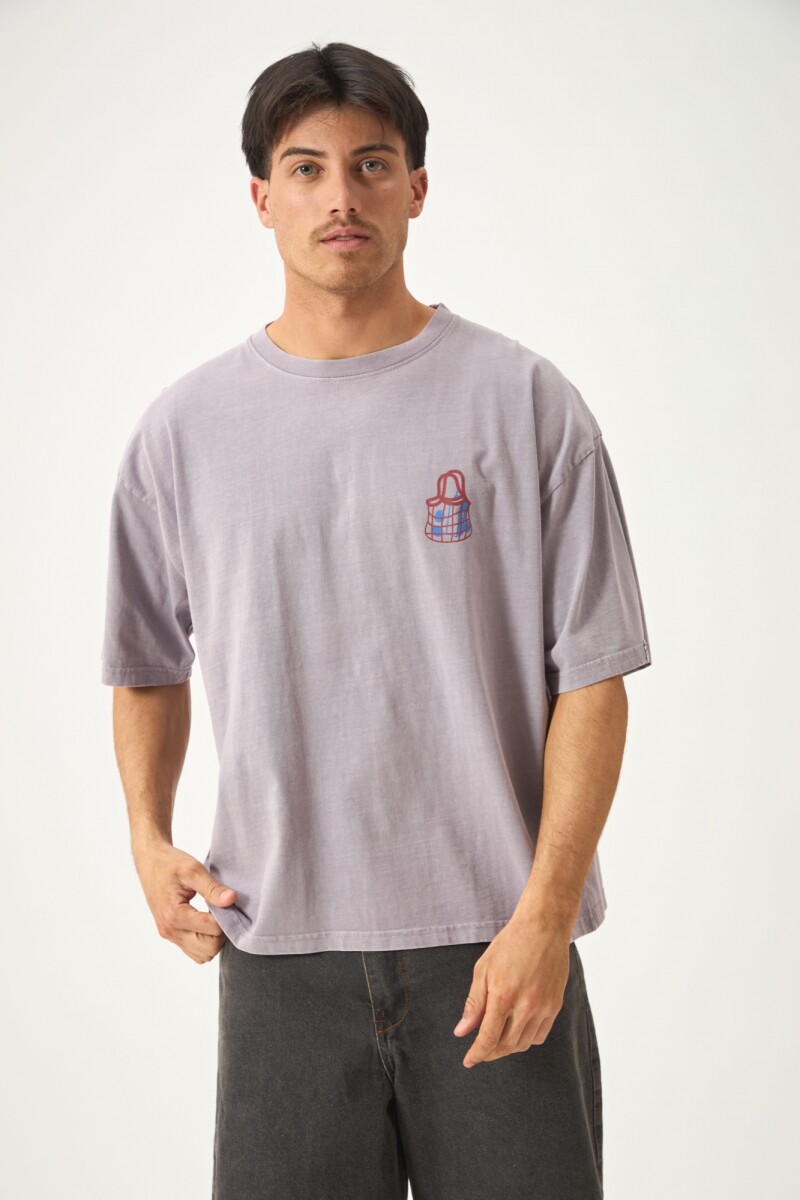 REMERA CHECK LIST - LILA 
