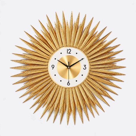 Reloj De Pared Sol Flechas Doradas Reloj De Pared Sol Flechas Doradas