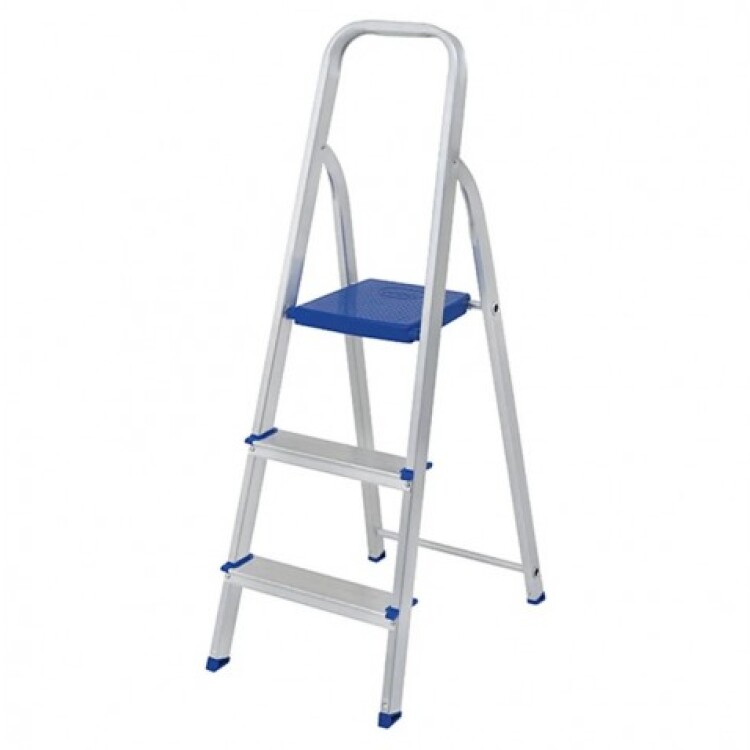 Escalera Plegable de Aluminio Mor 3 Peldaños Escalera Plegable de Aluminio Mor 3 Peldaños