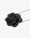 Gomitas Elásticas Flores Gomita Elástica Con Flor Textil - Negro