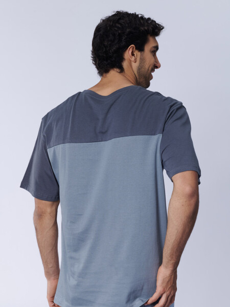 Remera bloque Gris