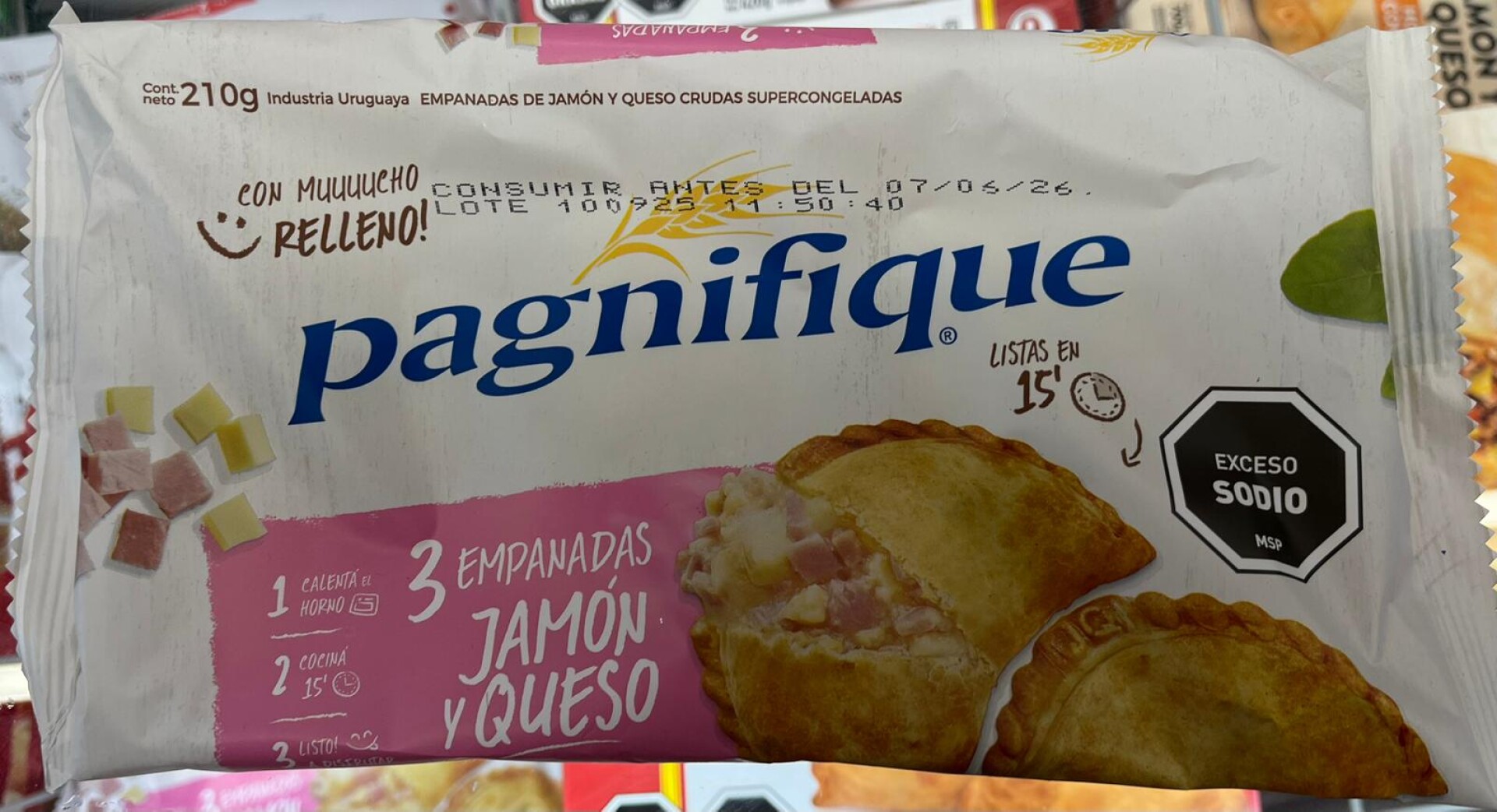 EMPANADAS DE JAMÓN Y QUESO X3 PAGNIFIQUE 