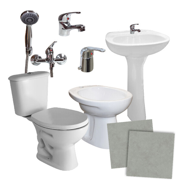 COMBO BAÑO COMPLETO LOZA + GRIFERIA + CERÁMICA Combo Baño Completo Loza + Griferia + Cerámica