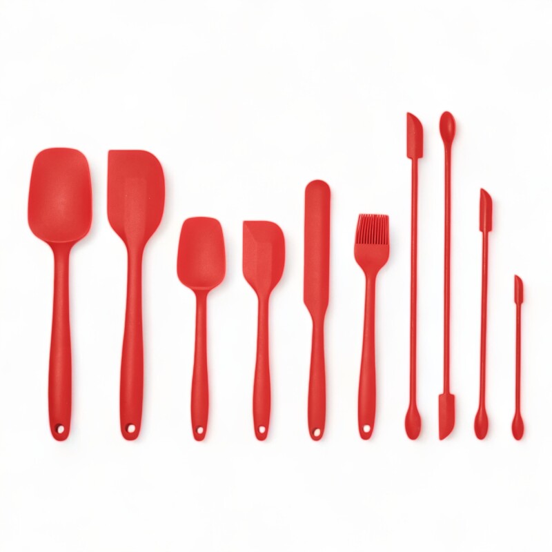 Set 10 Utensilios de Reposteria Rojo