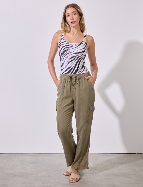 Pantalon Cargo OLIVA