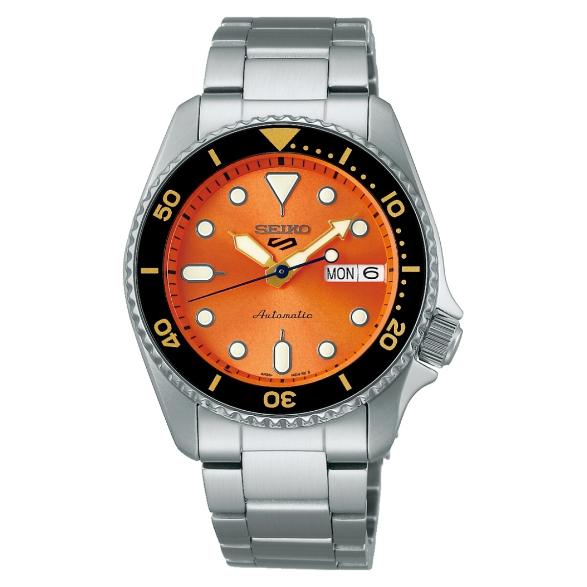 Reloj Seiko 5 Sports SRPK35K1 automático para hombre - Naranja 