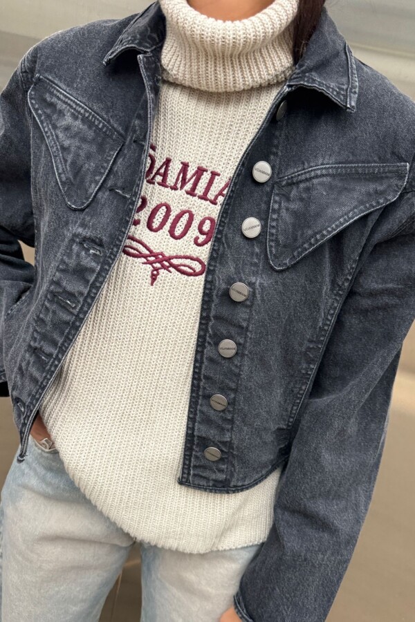 Campera Vintage Negro