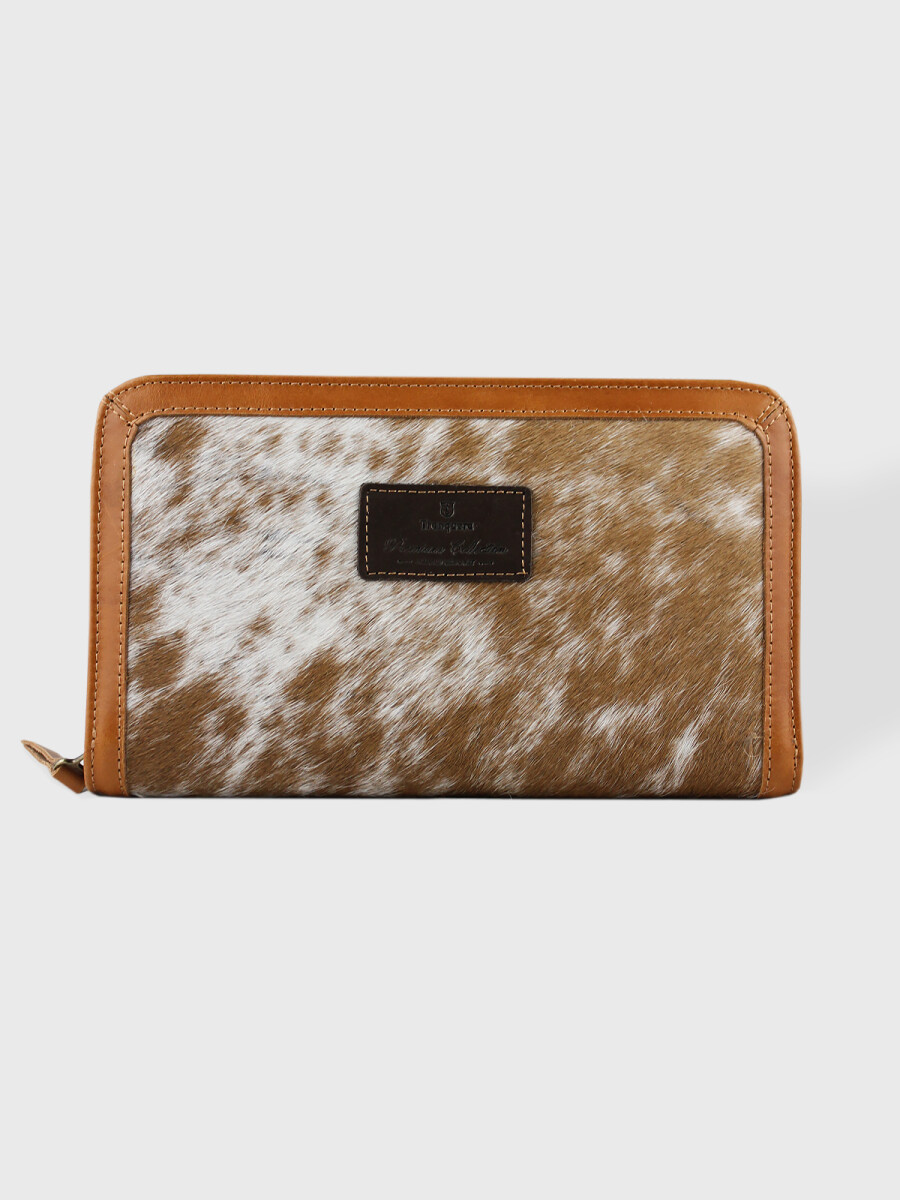 Billetera Villa Flor Pelo - Pelo Camel 