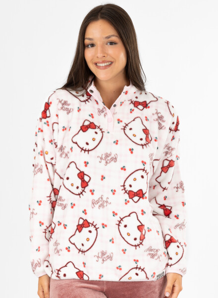 Hoodie coral kitty Rosado