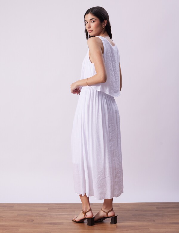 Vestido Maxi Capas BLANCO