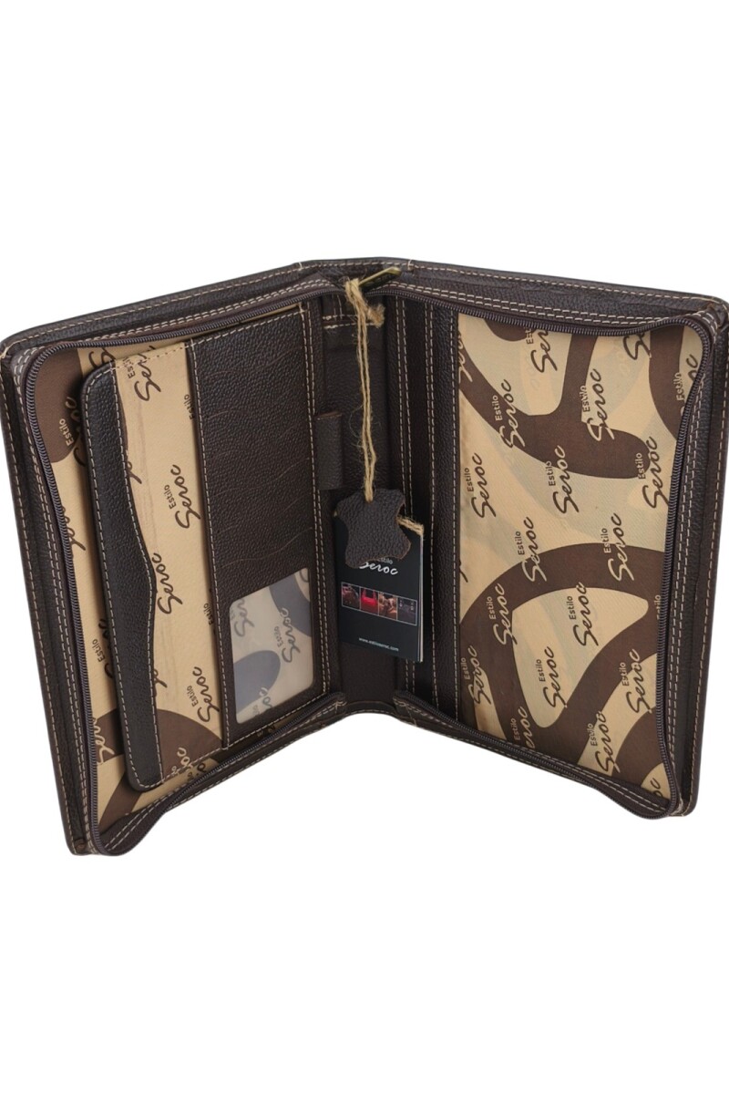 Dosier de Cuero Genuino, Indispensable para Profesionales Modernos. Chocolate