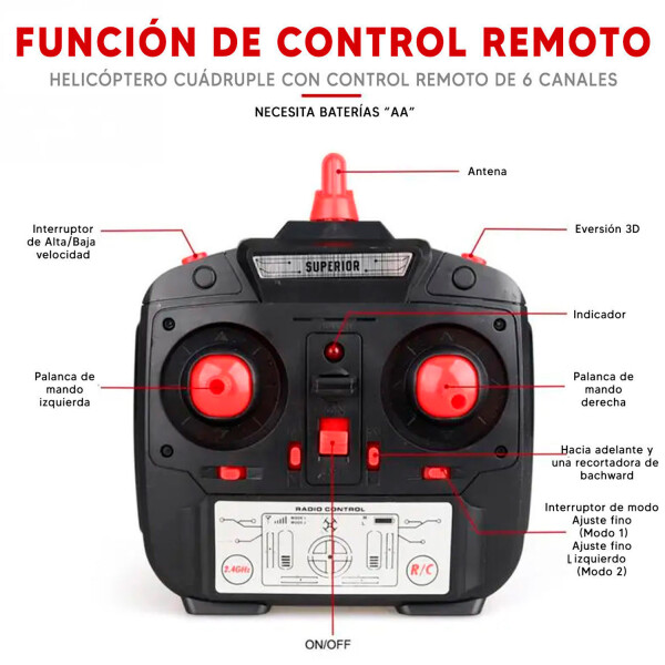 Drone Ledstar Dm93 Con Retorno Automático AZUL
