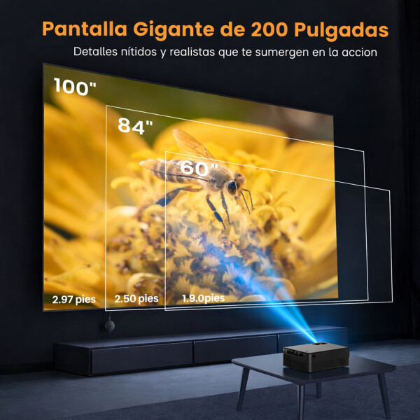 Proyector Hpx5 F700 Led Wifi Bluetooth Control Hdmi PROYECTOR H5 LED WIFI BT