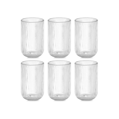 Set x6 vasos con relieve Sc