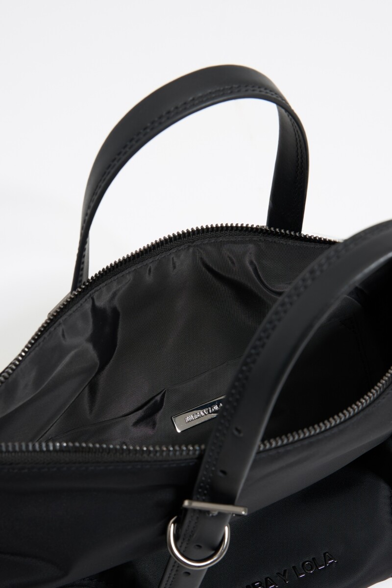 BOLSO SHOPPER MEDIANO NYLON Negro