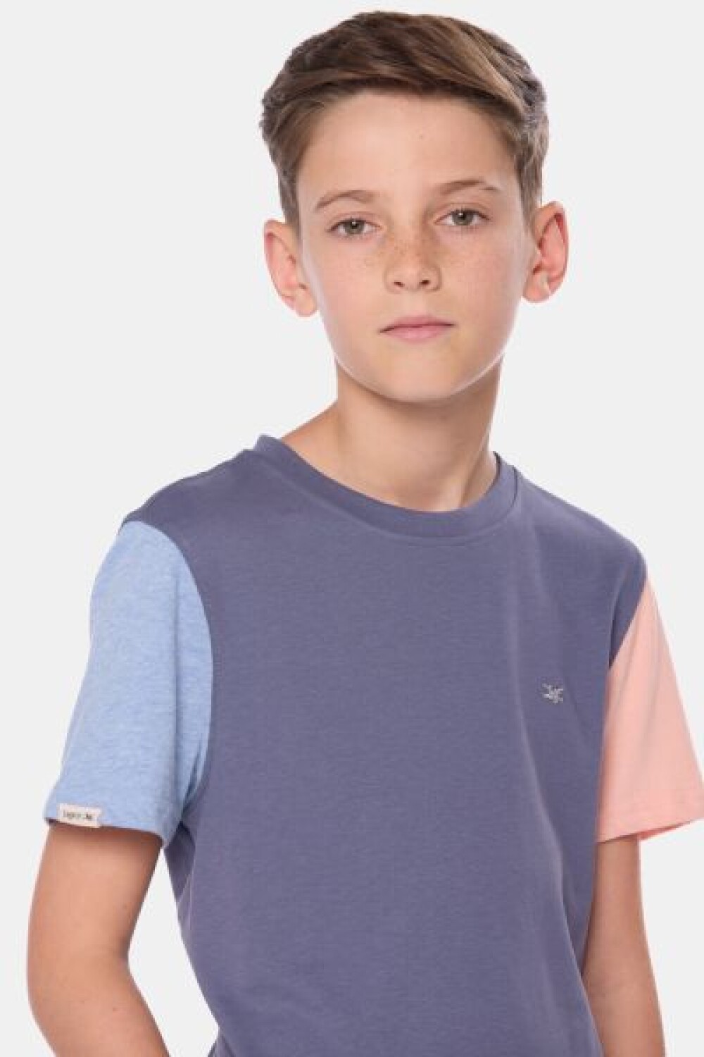 REMERA LISA COMBINADA Lila