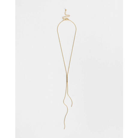 Collar Largo De Metal Dorado