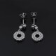 Caravanas En Oro 18K Blanco Y Brillantes Caravanas En Oro 18K Blanco Y Brillantes