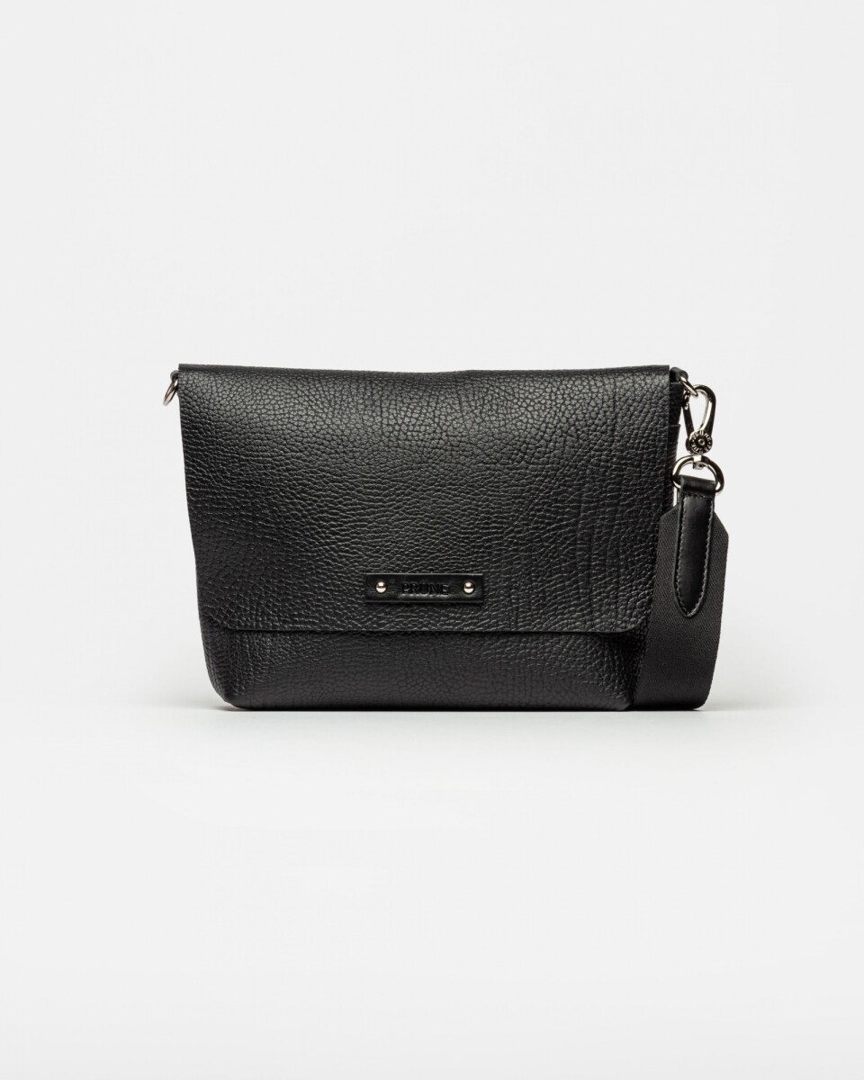 Bandolera New Nina en cuero graneado - Negro 