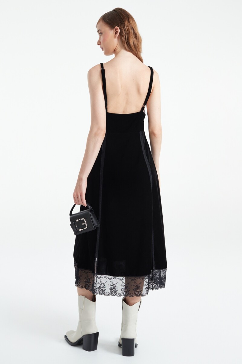 VESTIDO TERCIOPELO Negro