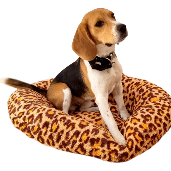 Cama Para Perro Gato Cuna Puff Peluda Cucha 50 Cm Mascota Polar Variante Diseño Animal Print
