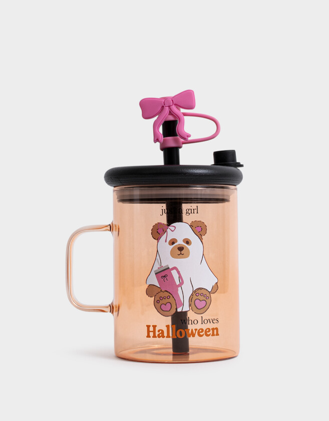 Accesorios Cocina Vidrio Taza De Vidrio "halloween" - Naranja Medio