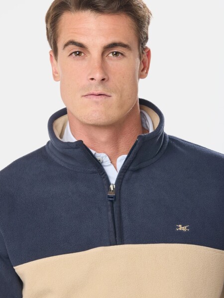 BUZO LEGACY 5537 1/2 CIERRE BICOLOR BEIGE