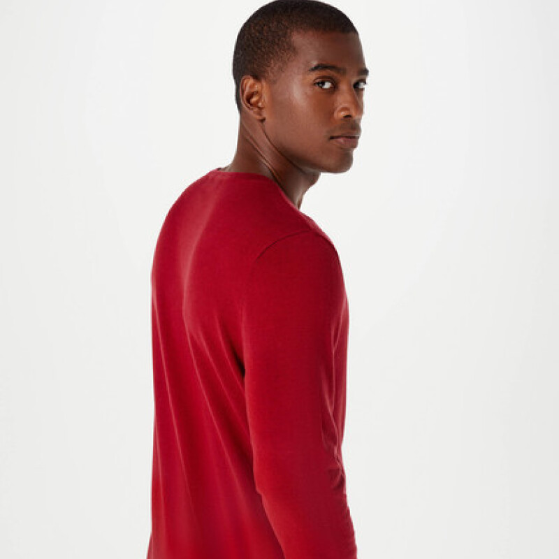 BLUSAO MASCULINO ADULTO (SWEATER) ROJO OSCURO