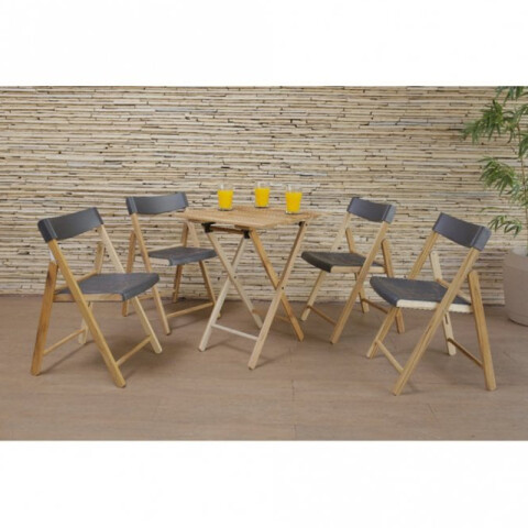 Silla plegable grafito mixta "POTENZA" -TRAMONTINA TB7082