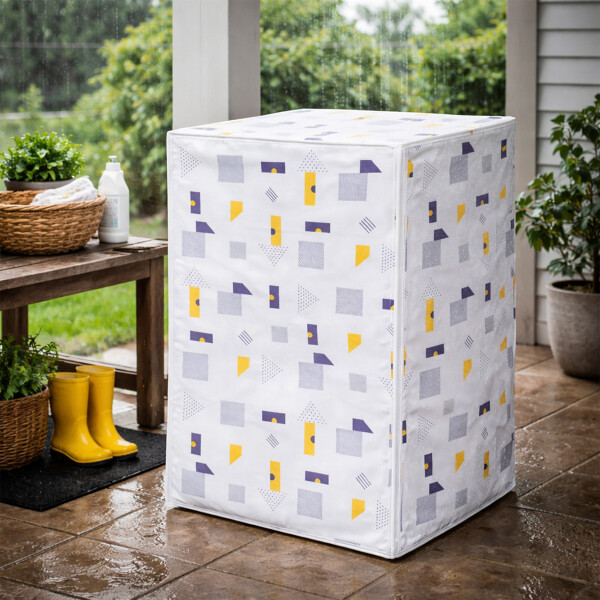 Funda Cubre Protector Lavarropas Carga Frontal Impermeable Diseño 1