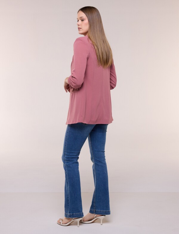 Blazer Crepe Manga Fruncida ROSA