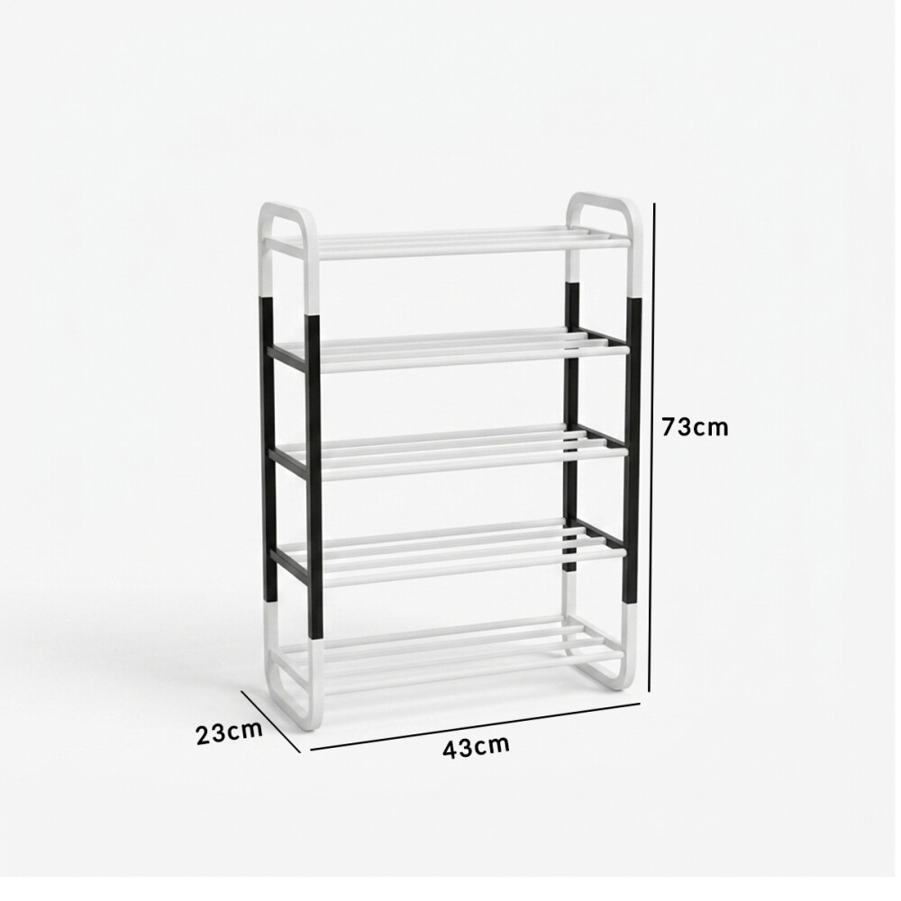 Zapatera De Metal Y Plástico 5 Estantes Organizador Zapatera De Metal Y Plástico 5 Estantes Organizador