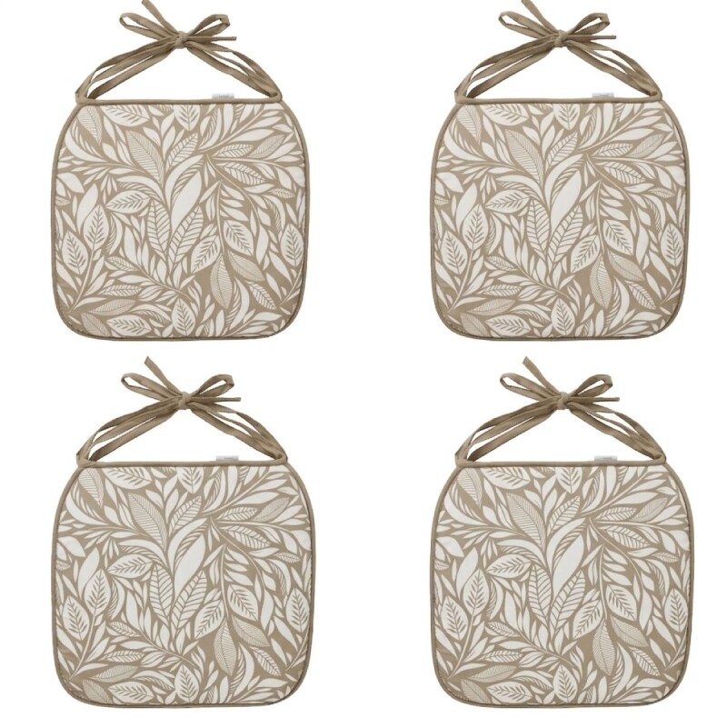 COJIN BEIGE ESTAMP P/SILLA 38X38X1.8CM 4PZAS Unica