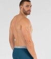 Boxer corto de algodón elastano Azul piedra