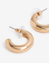 Aros Argollas Metal Argollas De Metal Bañado En Oro - Dorado