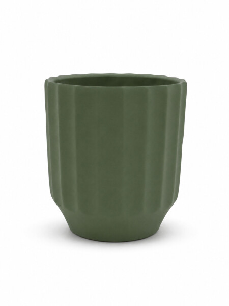 MACETA DECORATIVA CURVA VERDE