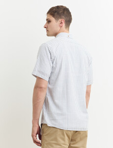 012635 CAMISA HARRINGTON LABEL Blanco/kaki