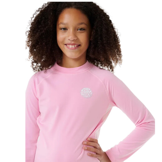 Lycra Rip Curl Icons Uv Brushed L/S - Girl - Rosa Lycra Rip Curl Icons Uv Brushed L/S - Girl - Rosa