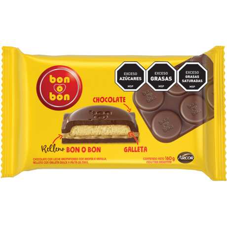 TABLETA CHOCOLATE BON O BON 160G C/GALLETITA TABLETA CHOCOLATE BON O BON 160G C/GALLETITA
