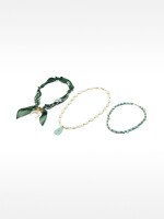 Set De Collares Con Piedras Y Conchas multicolor