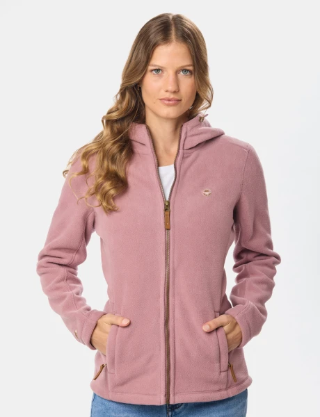 CAMPERA POLAR CON CAPUCHA Rosado