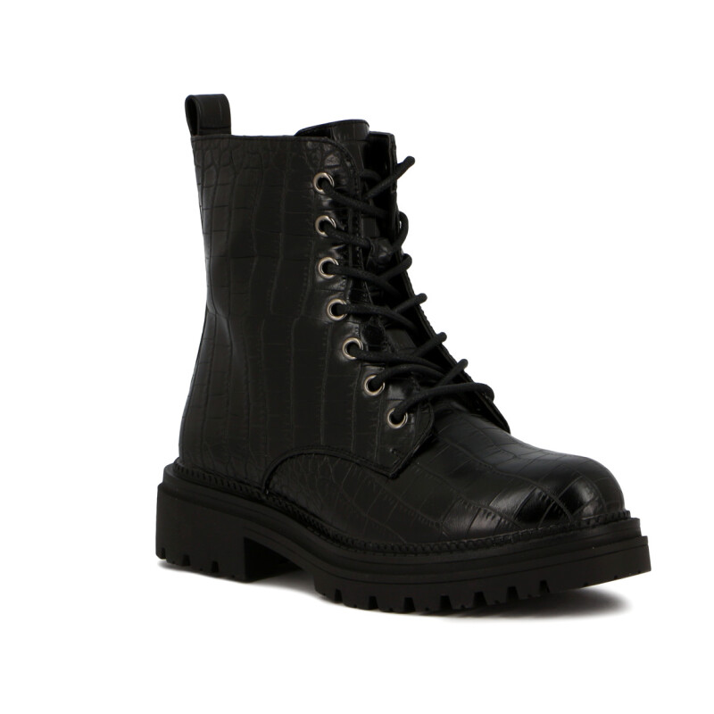 Darkness Bota Casual Acordonada Negro